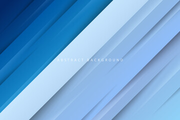 realistic blue gradient paper cut abstract background