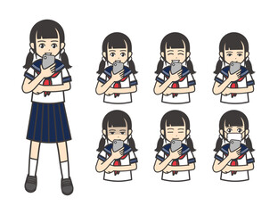 セーラー服 女子学生 スマフォ 02