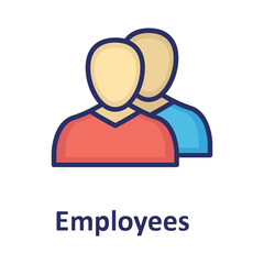 Employees, group Vector Icon

