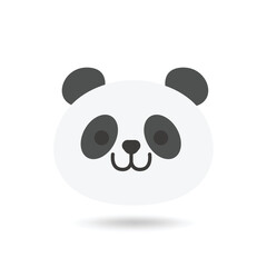 Fototapeta premium Panda face, animal face cute emojis, stickers, emoticons.