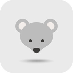 Obraz na płótnie Canvas mouse face, animal face cute emojis, stickers, emoticons.