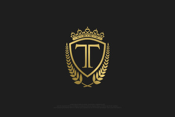 Letter T Royal Luxury Logo Design