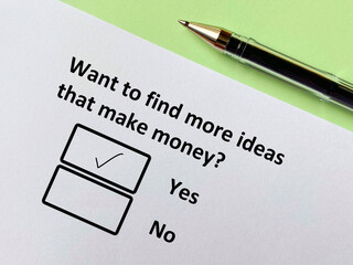 Fototapeta premium Questionnaire about food manufacturing