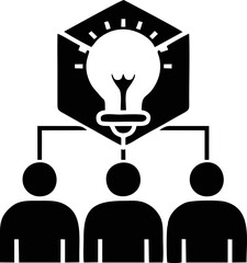 Idea icon symbol illustration vector image, creative bulb design illustration