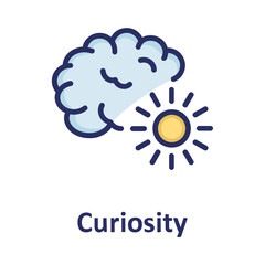Brainstorming, curiosity Vector Icon

