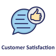 Chat bubble, customer satisfaction Vector Icon
