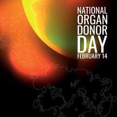 National Organ Donor Day. Design suitable for greeting card poster and banner