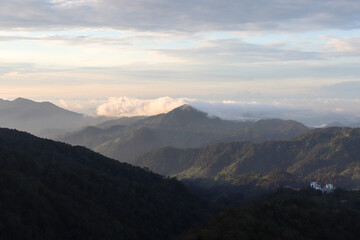 Naklejka na ściany i meble A breathtaking view in the morning from Genting Highland.