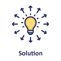 Bulb, leadership Vector Icon

