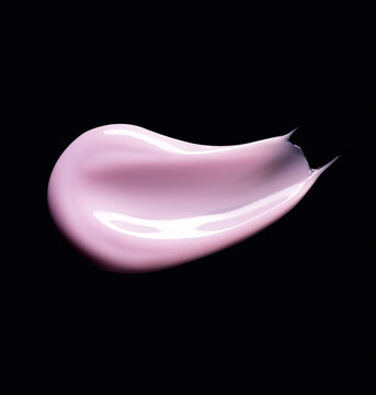 Gros plan texture cr&egrave;me rose cosm&eacute;tique