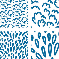 Seamless abstract ornament rainy cloudy sky