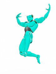 cyber tigerin is jumping