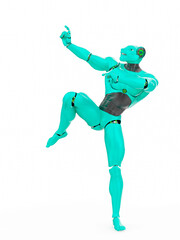 cyber tigerin kung fu pose