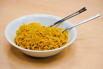 Mie Goreng or Bakmi Goreng or Fried Noodles. Indonesian food and cuisine, adopted from Chinese...