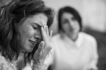 Fototapeta premium mother and child. Family problem. Family. People. Depression. 