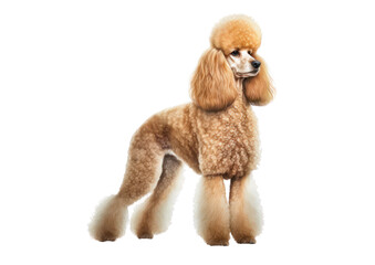 Poodle dog isolated, generative ai , PNG	
