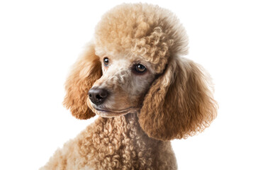 Poodle dog isolated, generative ai , PNG	
