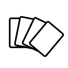 Card deck icon line isolated on white background. Black flat thin icon on modern outline style. Linear symbol and editable stroke. Simple and pixel perfect stroke vector illustration