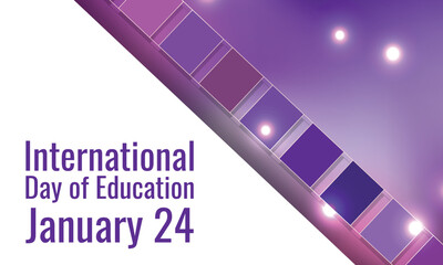 International Day of Education. Design suitable for greeting card poster and banner