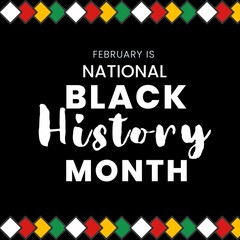 February is national black history month creative poster design