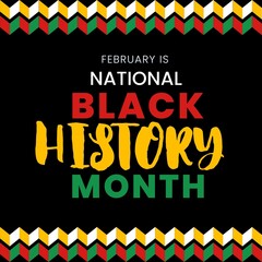 February is national black history month creative poster design