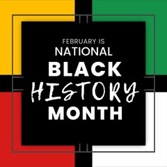 February is national black history month creative poster design