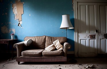 Appartement squatt&eacute;, vandalisme ou cambriolage. D&eacute;g&acirc;ts maison suite au squattage. Photos IA