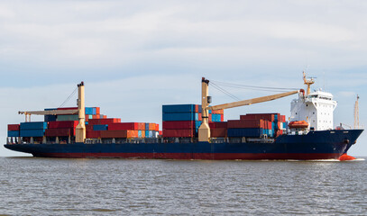 Logistics and Transportation of international Container Cargo ship