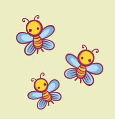 Three little bees