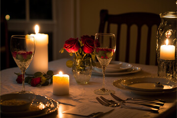 Romantic Candlelit Dinner for Two on Valentine's Day