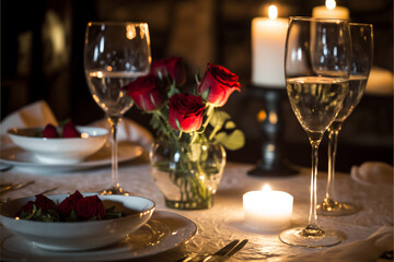 Romantic Candlelit Dinner for Two on Valentine's Day