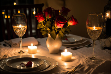 Romantic Candlelit Dinner for Two on Valentine's Day