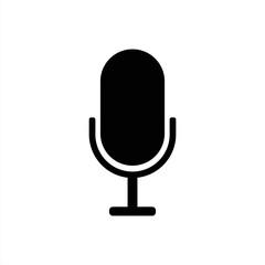 Microphone icon sign and symbol for apps and websites with transparent background PNG