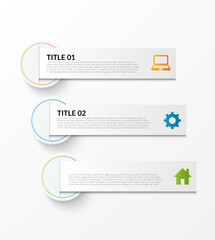 Business Infographic. Modern infographic template. Abstract diagram with 3 steps, options, parts, or processes. Vector business template for presentation. Creative concept for infographic