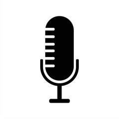 Microphone icon sign and symbol for apps and websites with transparent background PNG