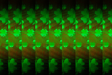 Fototapeta premium clover holiday shamrock green st patricks day card emerald background backdrop