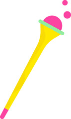 A bright syringe with paint. Holly