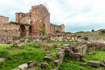 Byblos Crusader Castle, Lebanon. It was built by the Crusaders in the 12th century, one of oldest...