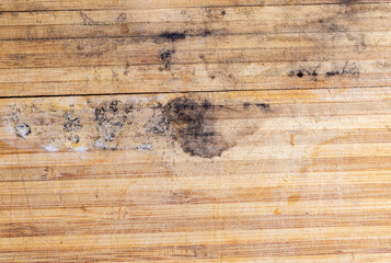 Old Bamboo Wooden Surface Covered with mold and fungus