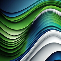 Abstract blue and green background waves