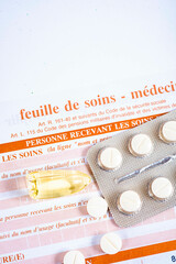 feuille de soins et médicaments