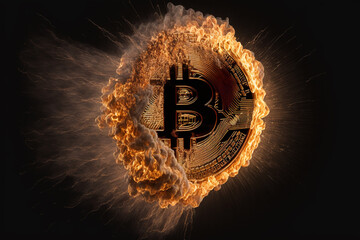 Bitcoin on fire. Generative Ai. 