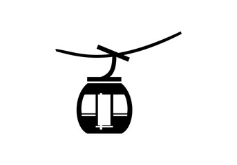 cable car line art minimalistic logo creative vector illustration design