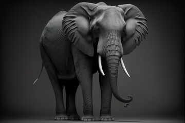 Full body portrait of an elephant