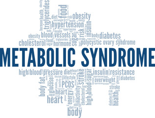 Fototapeta na wymiar Metabolic Syndrome word cloud conceptual design isolated on white background.