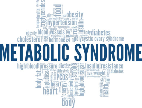 Metabolic Syndrome word cloud conceptual design isolated on white background.
