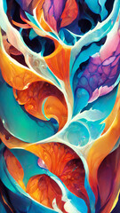 potion gradient glass fractal colorful illustration Generative AI Content by Midjourney