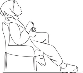 muslim girl drinking lemonade