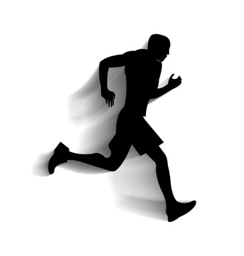 recommend clip art: silhouette man runner marathon runner transparent background