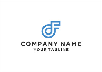 DF letter logo design vector illustration	